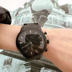 Fossil FS5502 Townsman Chronograph Black Stainless Steel Men's Watch